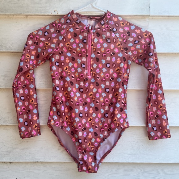 Cat & Jack Long Sleeve Rash Guard Swimsuit (Previously Owned) - Picture 1 of 3